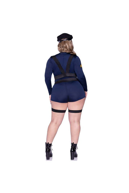 Leg Avenue Plus Handcuff Hottie Cop Costume Blue 4