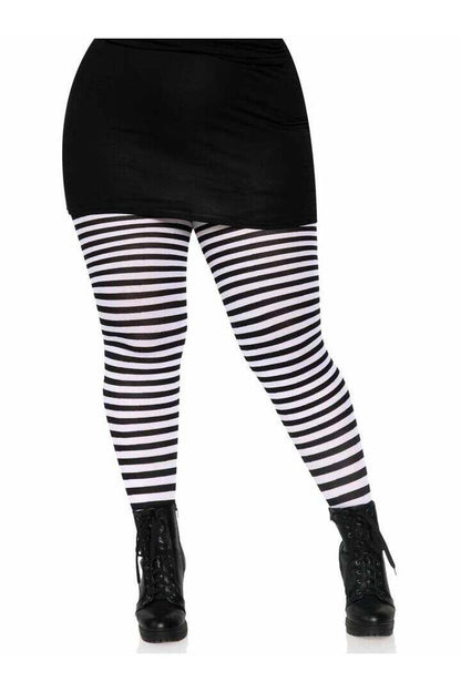 Leg Avenue Plus Jada Striped Women's Tights 
