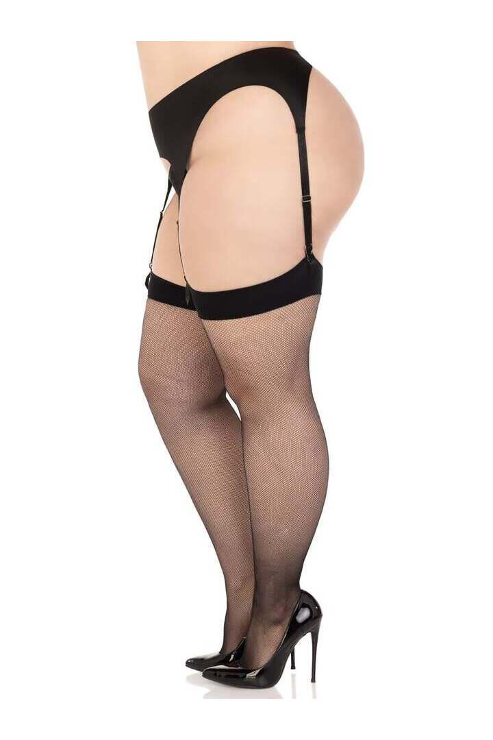 Leg Avenue Plus Kumi Net Thigh High Stockings in 1X/2X 2