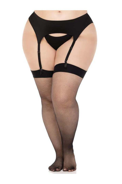 Leg Avenue Plus Kumi Net Thigh High Stockings in 1X/2X 3