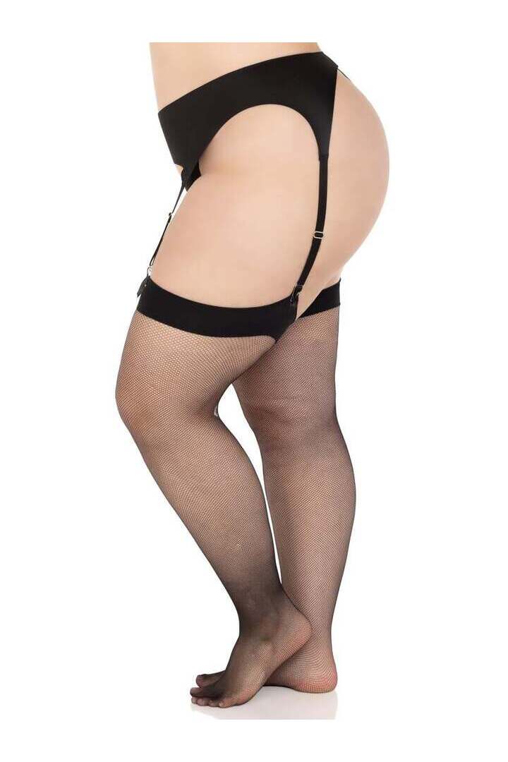Leg Avenue Plus Kumi Net Thigh High Stockings in 1X/2X 4