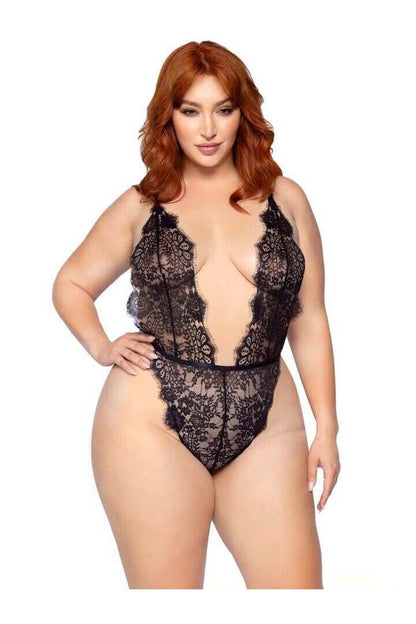 Leg Avenue Plus Love Affair Robe & Teddy Set in 1X/2X 8