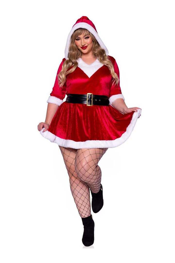 Leg Avenue Plus Mrs Claus Costume in Red/White 3