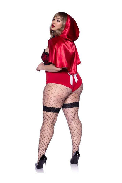 Leg Avenue Plus Naughty Miss Red Riding Hood Costume in Red/Black 5