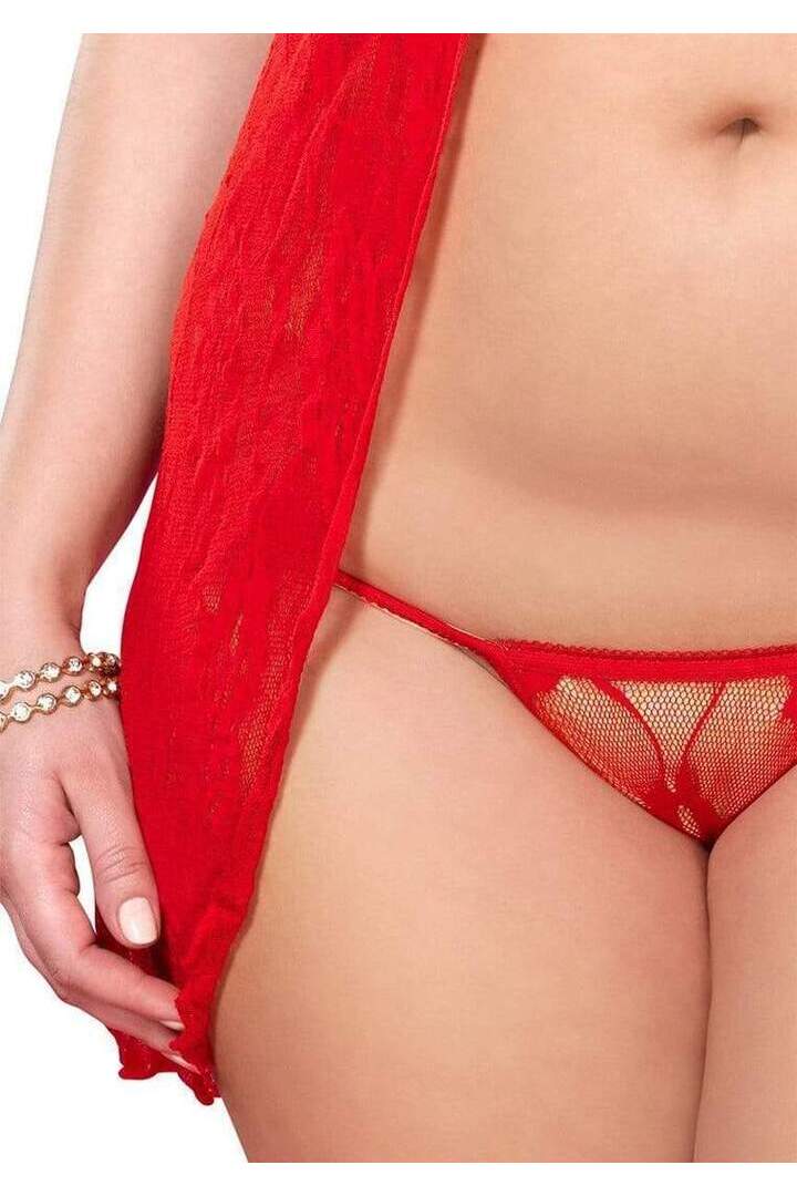 Leg Avenue Plus Only Yours Babydoll Chemise Set in Queen Size 5
