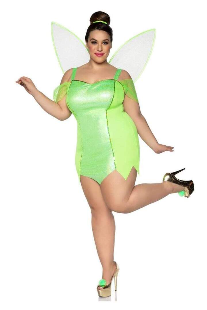 Leg Avenue Plus Pretty Pixie With Wings Costume in Green 4