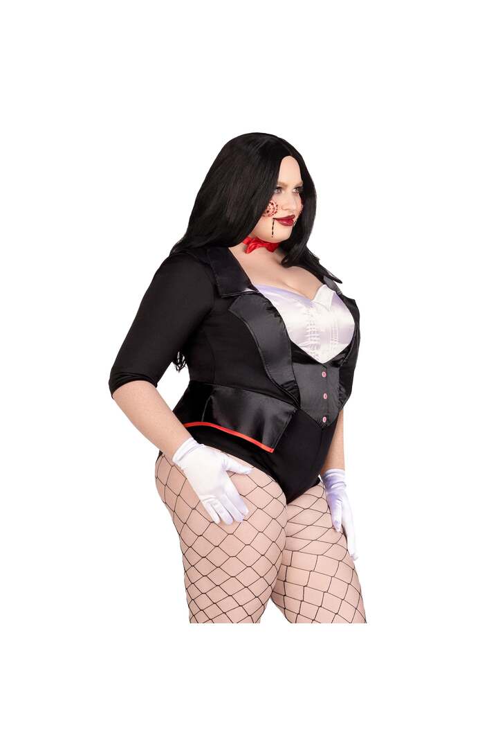 Leg Avenue Plus Pretty Puppet Costume Black/White 2