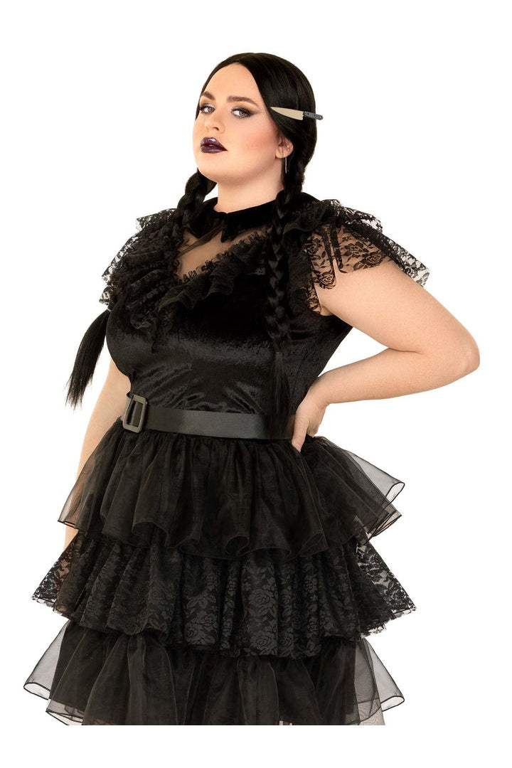 Leg Avenue Plus Raving Rebel Costume Black  1