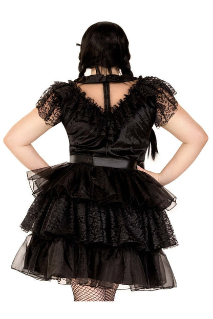 Leg Avenue Plus Raving Rebel Costume Black 
