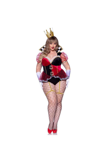 Leg Avenue Plus Ravishing Red Queen Costume Red/Black 4
