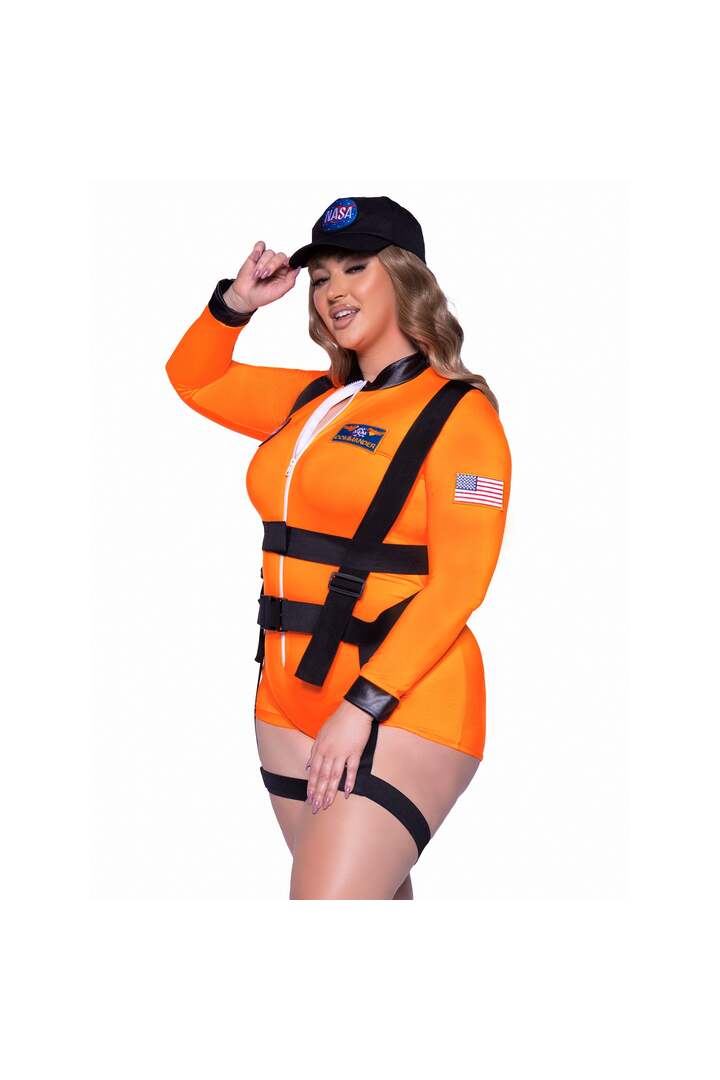 Leg Avenue Plus Space Commander Costume Orange 3