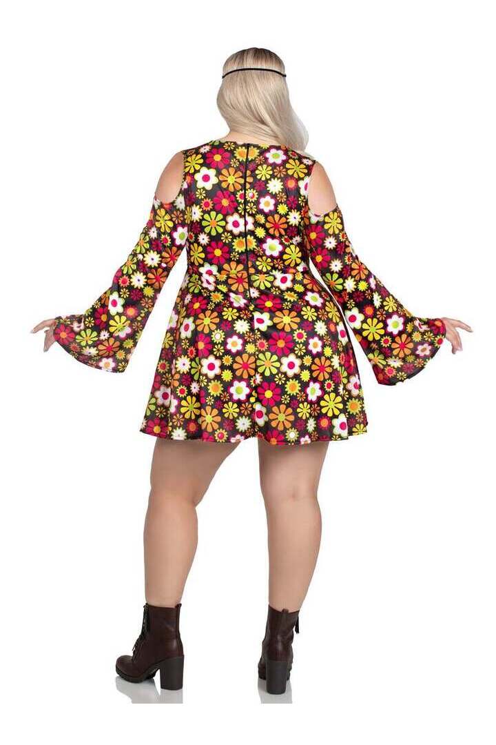 Leg Avenue Plus Starflower Hippie Costume in Brown 5