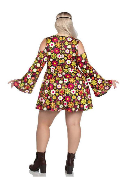Leg Avenue Plus Starflower Hippie Costume in Brown 5