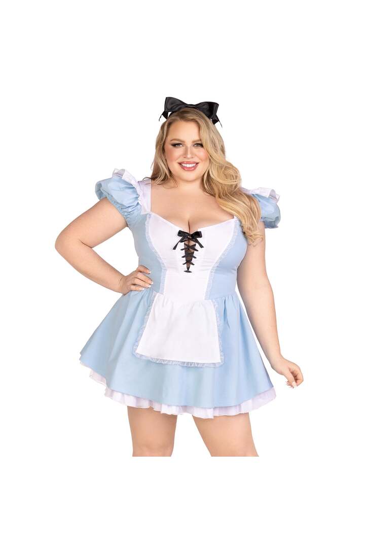 Leg Avenue Plus Storybook Alice Costume Blue 3