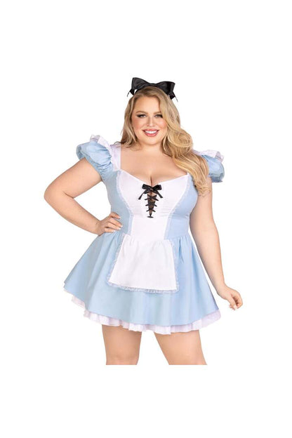 Leg Avenue Plus Storybook Alice Costume Blue 3