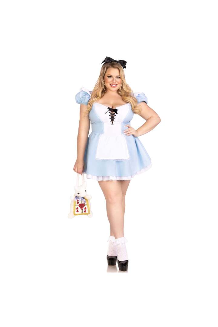 Leg Avenue Plus Storybook Alice Costume Blue 4