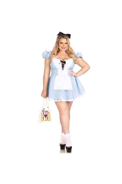 Leg Avenue Plus Storybook Alice Costume Blue 4