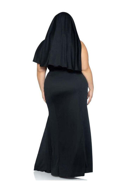 Leg Avenue Plus Sultry Sinner Nun Costume in Black/White 5