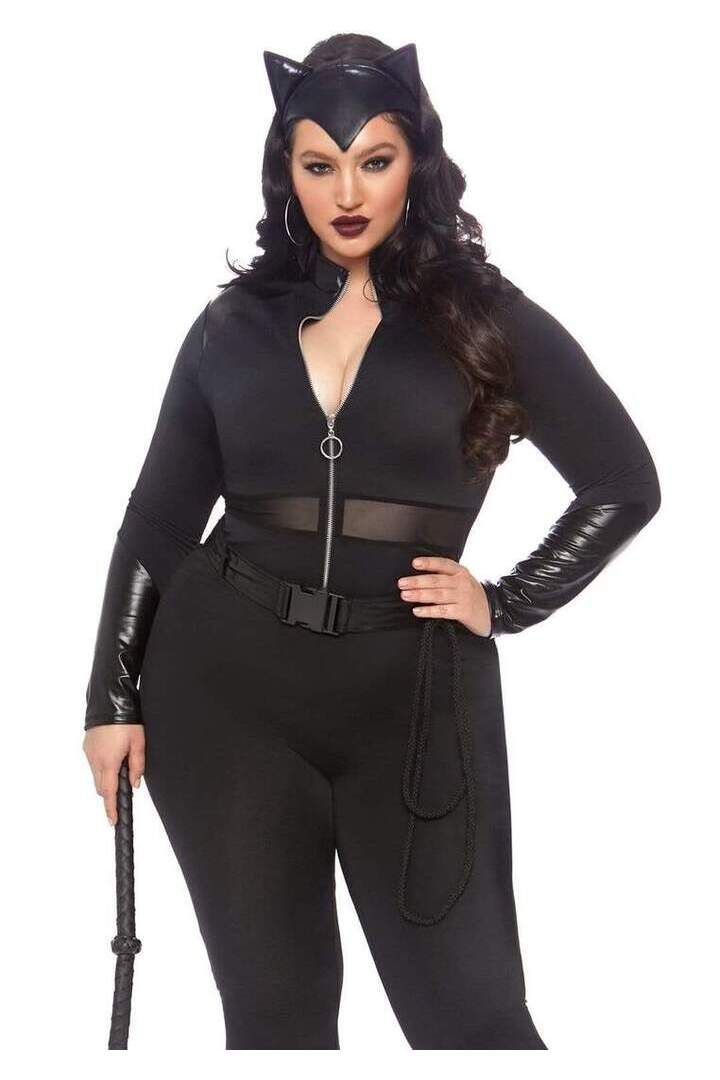 Leg Avenue Plus Sultry Supervillain Costume in Black 