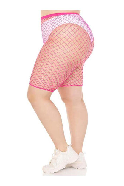 Leg Avenue Plus Troublemaker Fishnet Biker Shorts in 1X/2X 5