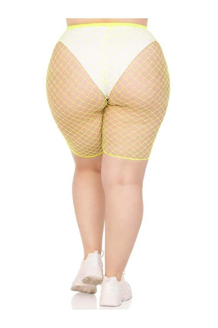Leg Avenue Plus Troublemaker Fishnet Biker Shorts in 1X/2X 8