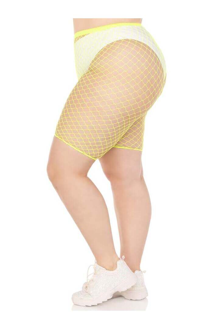 Leg Avenue Plus Troublemaker Fishnet Biker Shorts in 1X/2X 9