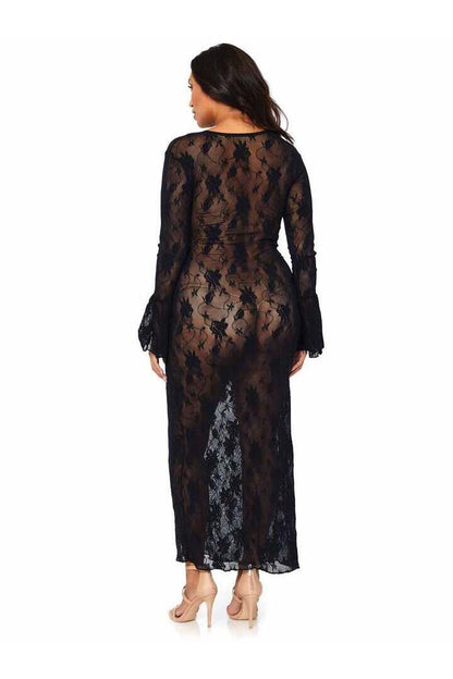 Leg Avenue Plus Unlimited Love Lace Dress Black in Queen Size 3