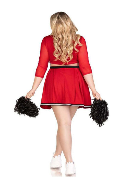 Leg Avenue Plus Varsity Babe Costume in Red 4