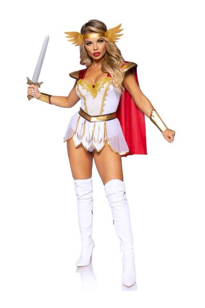 Leg Avenue Power Princess Costume in White/Gold 5