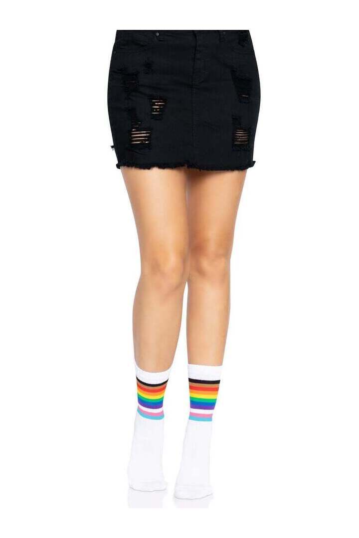 Leg Avenue Pride Crew Socks in One Size 2