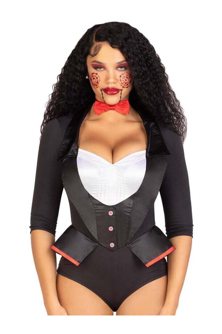 Leg Avenue Puppet Face Jewels Sticker Black/Red in One Size 2