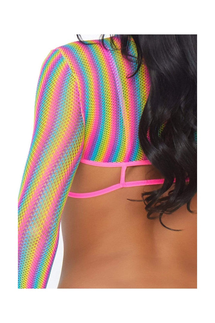 Leg Avenue Rainbow Dreams Fishnet Bikini Set Multicolor in One Size  5