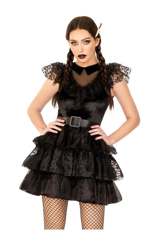 Leg Avenue Raving Rebel Costume Black  4