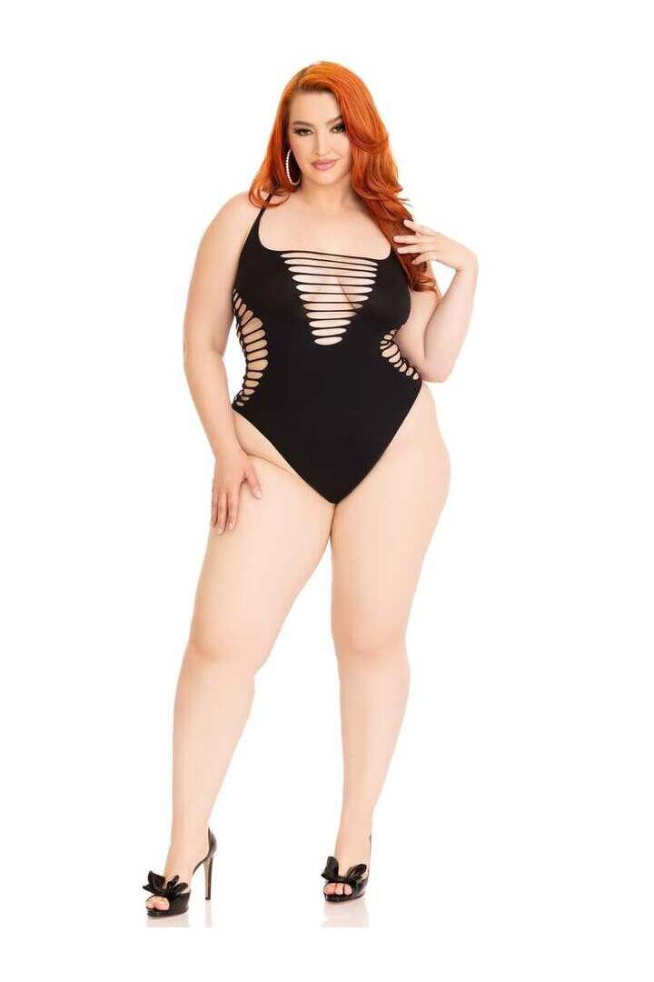 Leg Avenue Reckless Behavior Plus Bodysuit in 1X/2X 3