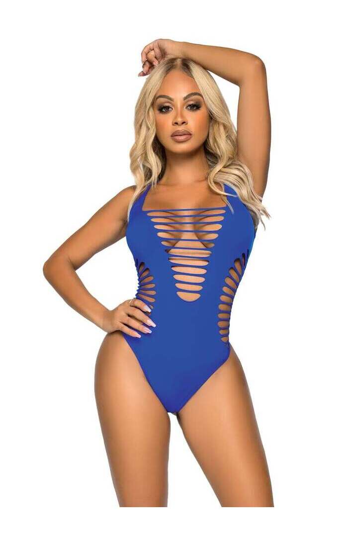 Leg Avenue Reckless Behavior Thong Bodysuit in One Size 12