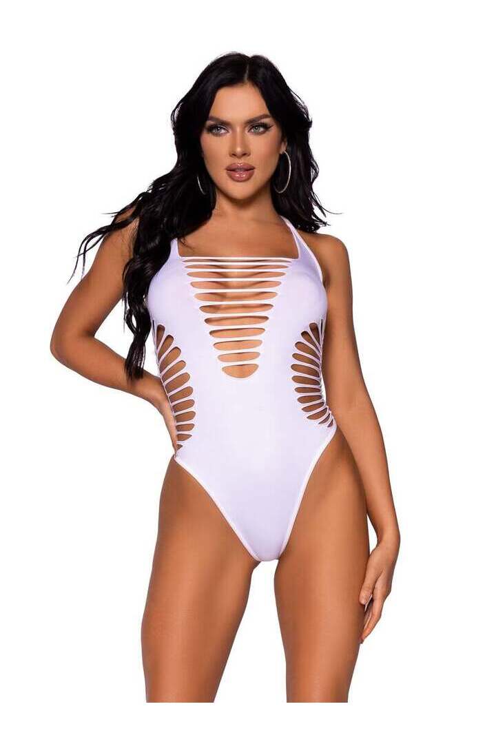 Leg Avenue Reckless Behavior Thong Bodysuit in One Size 1