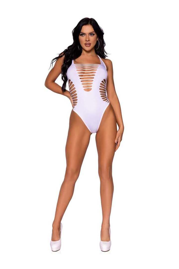 Leg Avenue Reckless Behavior Thong Bodysuit in One Size 4