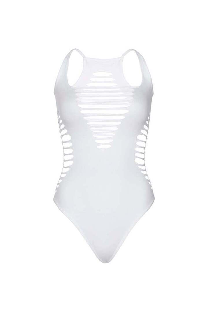 Leg Avenue Reckless Behavior Thong Bodysuit in One Size 6