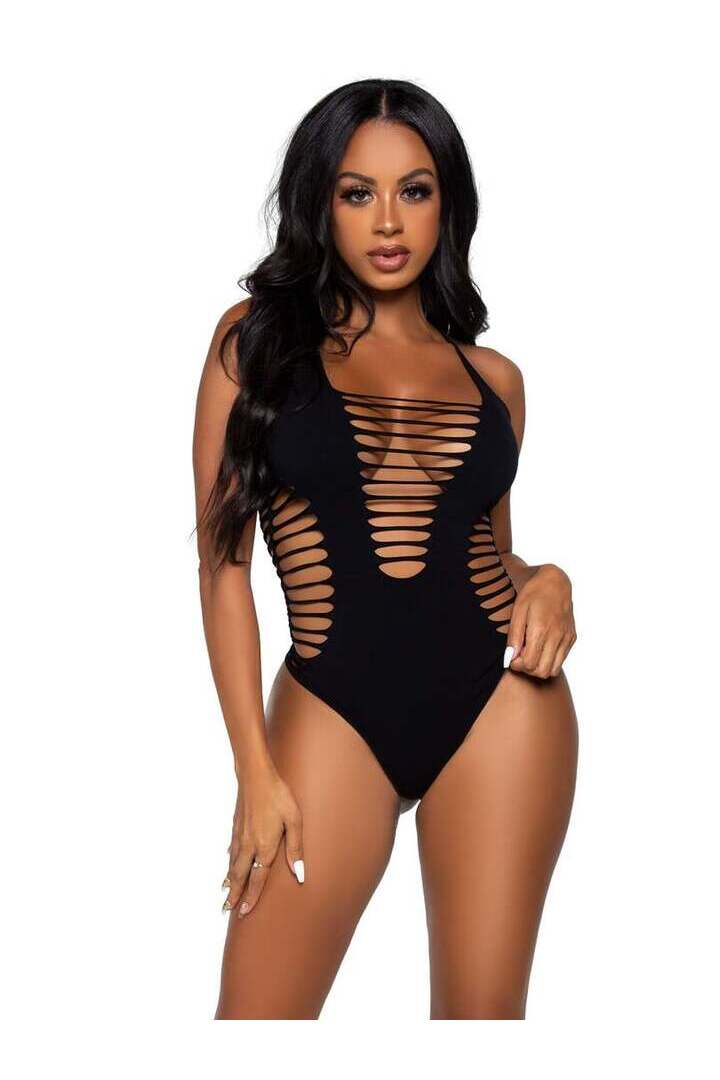 Leg Avenue Reckless Behavior Thong Bodysuit in One Size 7