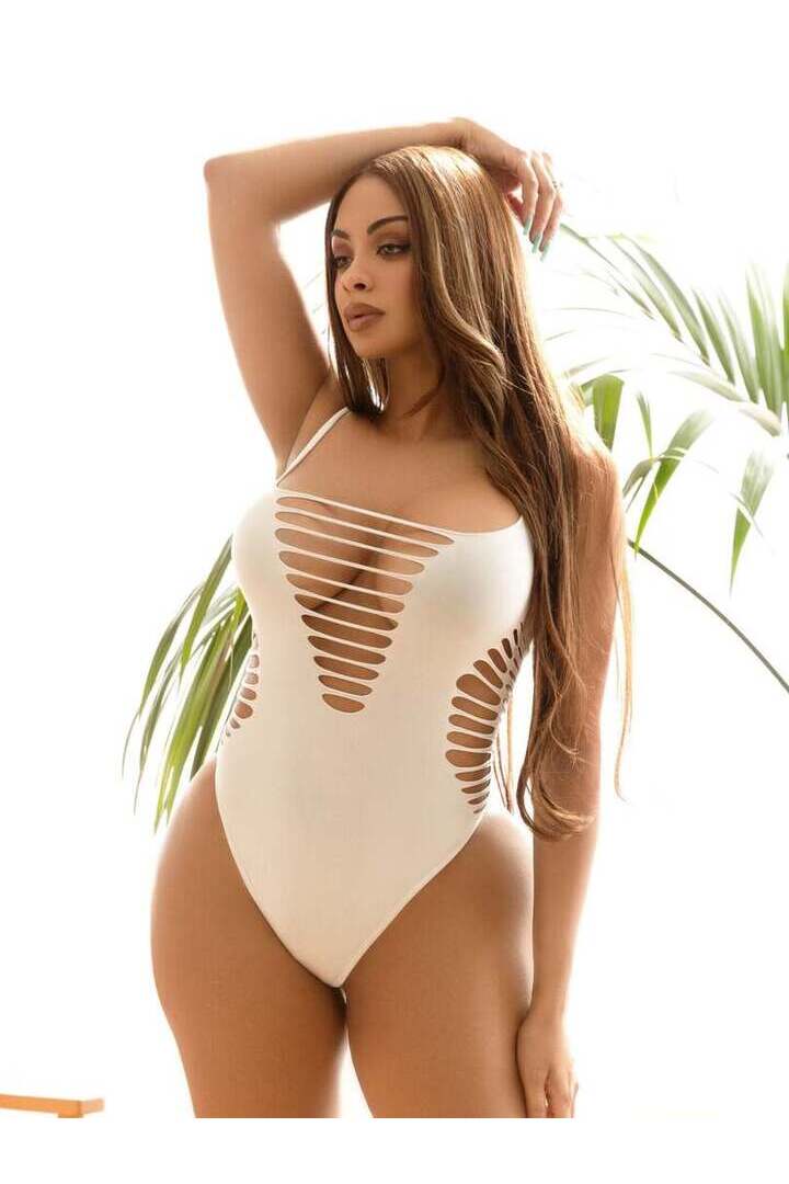 Leg Avenue Reckless Behavior Thong Bodysuit in One Size 