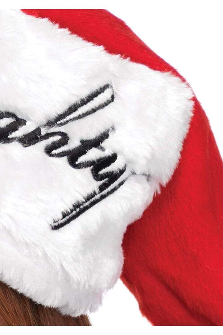 Leg Avenue Reversible Plush Santa Hat Red/White in One Size 3