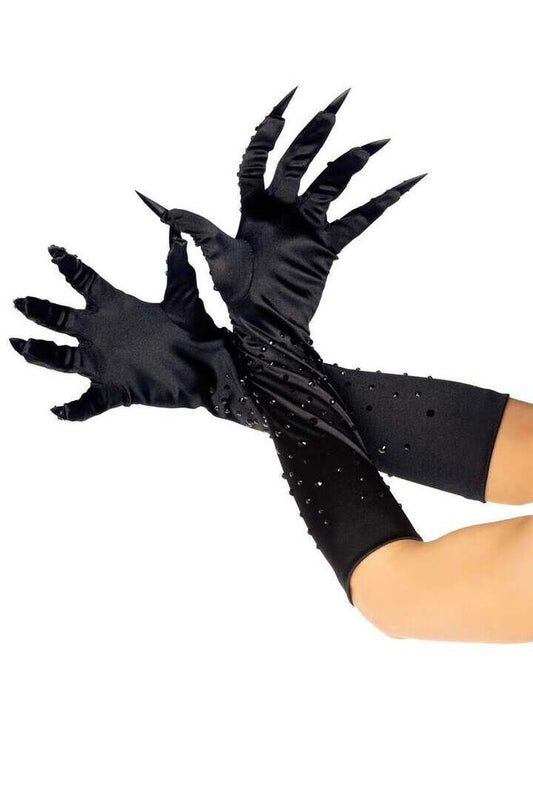 Leg Avenue Rhinestone Claw Gloves in One Size 1