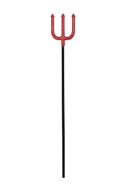 Leg Avenue Rhinestone Devil Pitch Fork Red in One Size 1