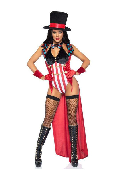 Leg Avenue Ring Mistress Sexy Circus Costume in Red/Black 2