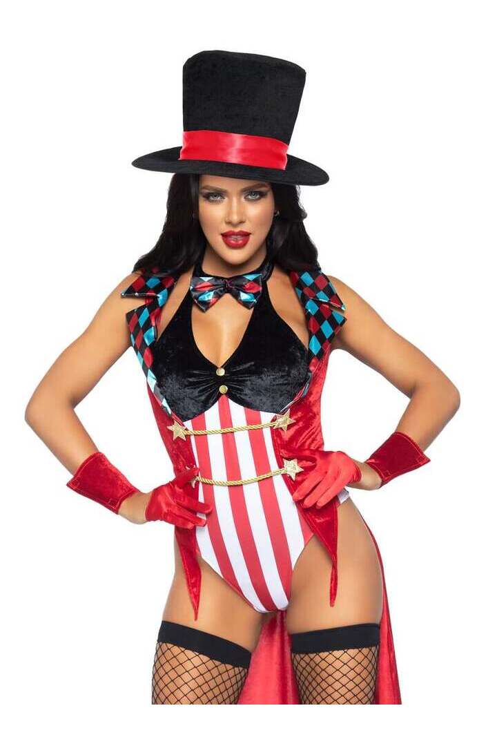 Leg Avenue Ring Mistress Sexy Circus Costume in Red/Black 