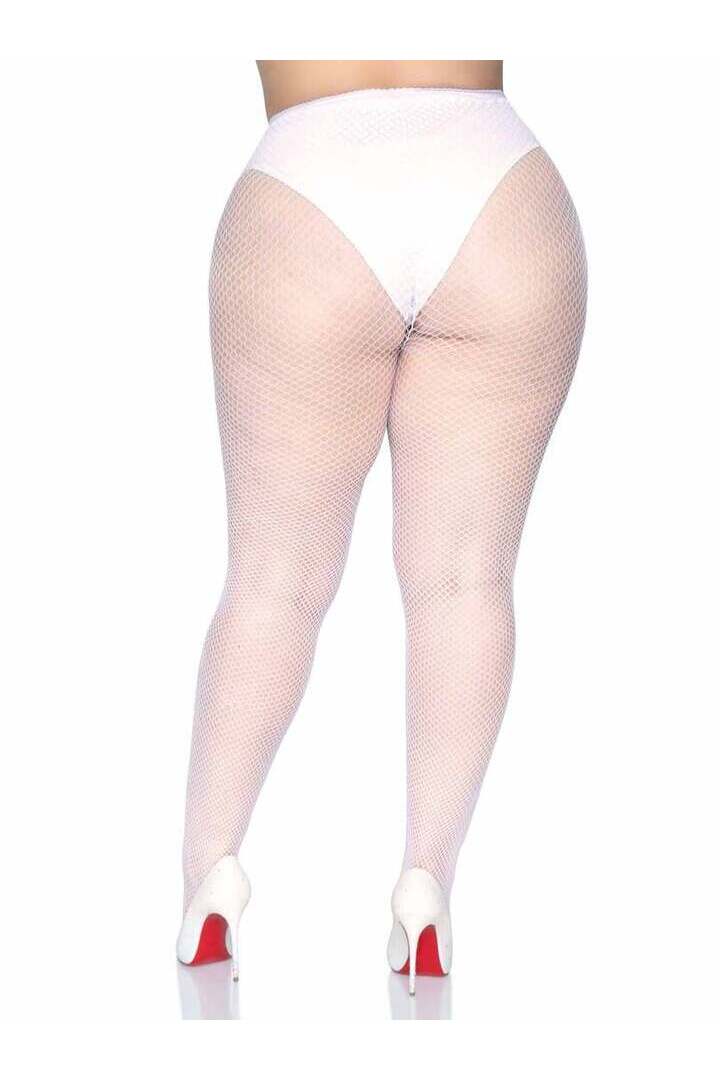 Leg Avenue Risa Plus Nylon Fishnet Tights in Queen Size 5