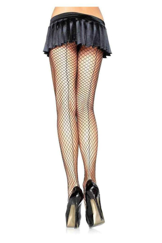 Leg Avenue Rochelle Industrial Net Backseam Tights Black in One Size 