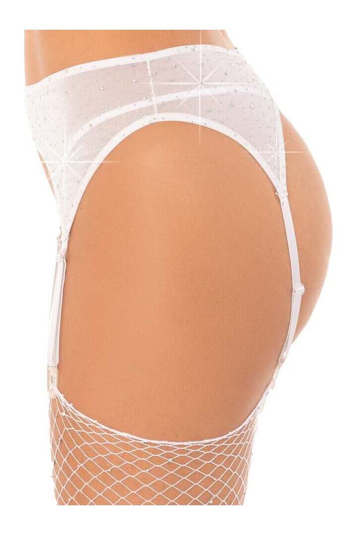 Leg Avenue Roxy Rhinestone Garter Belt in One Size 2