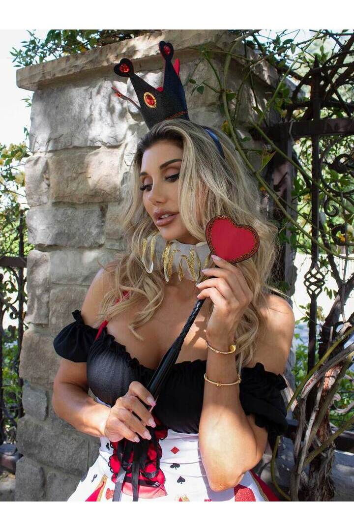 Leg Avenue Royal Crown Headband and Heart Scepter Black/Red in One Size 2