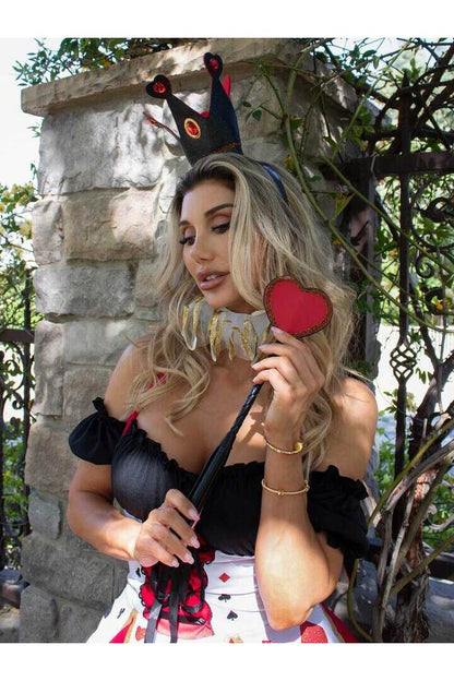 Leg Avenue Royal Crown Headband and Heart Scepter Black/Red in One Size 2
